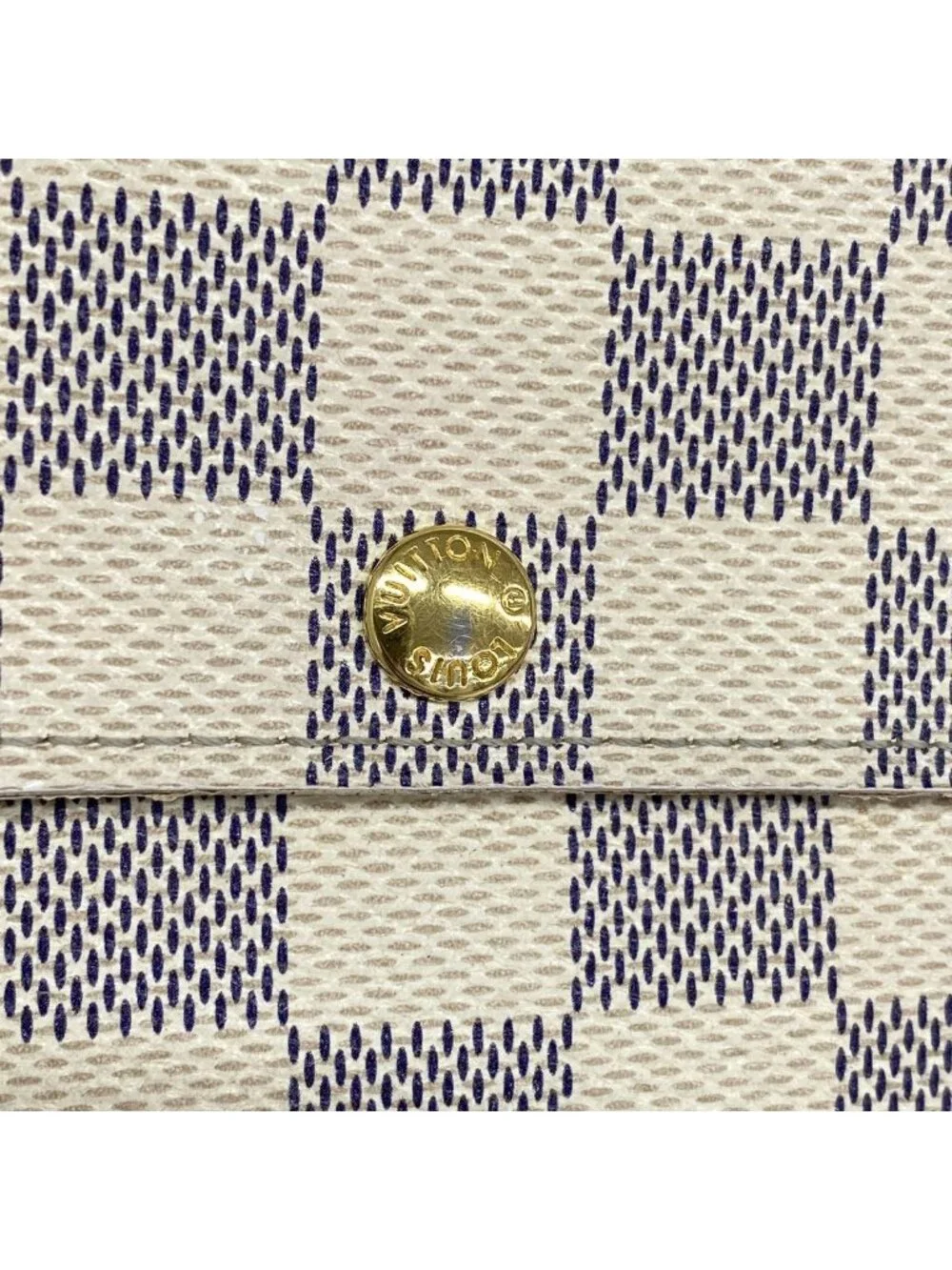 Louis Vuitton Wallet Damier Azur Portefeuille Sarah White